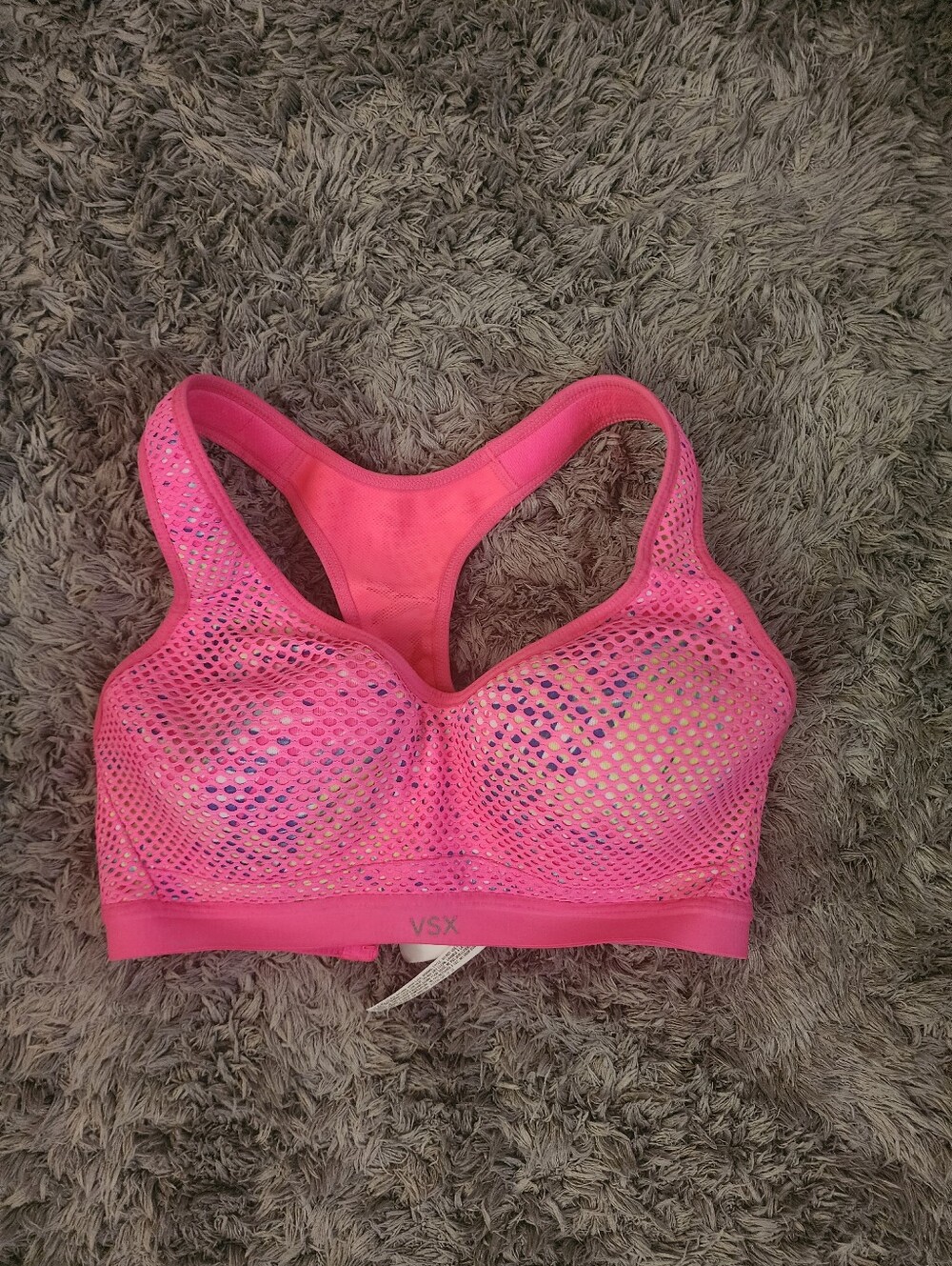 Victoria's Secret Pink Mesh Racerback Sports Bra VSX